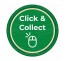 Autocollant "CLICK AND COLLECT" à coller sur votre vitrine - COVID 19