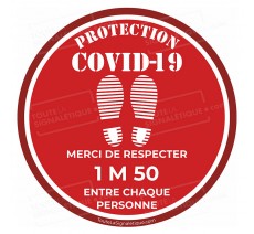 Rond au sol PROTECTION COVID-19 - 1m50