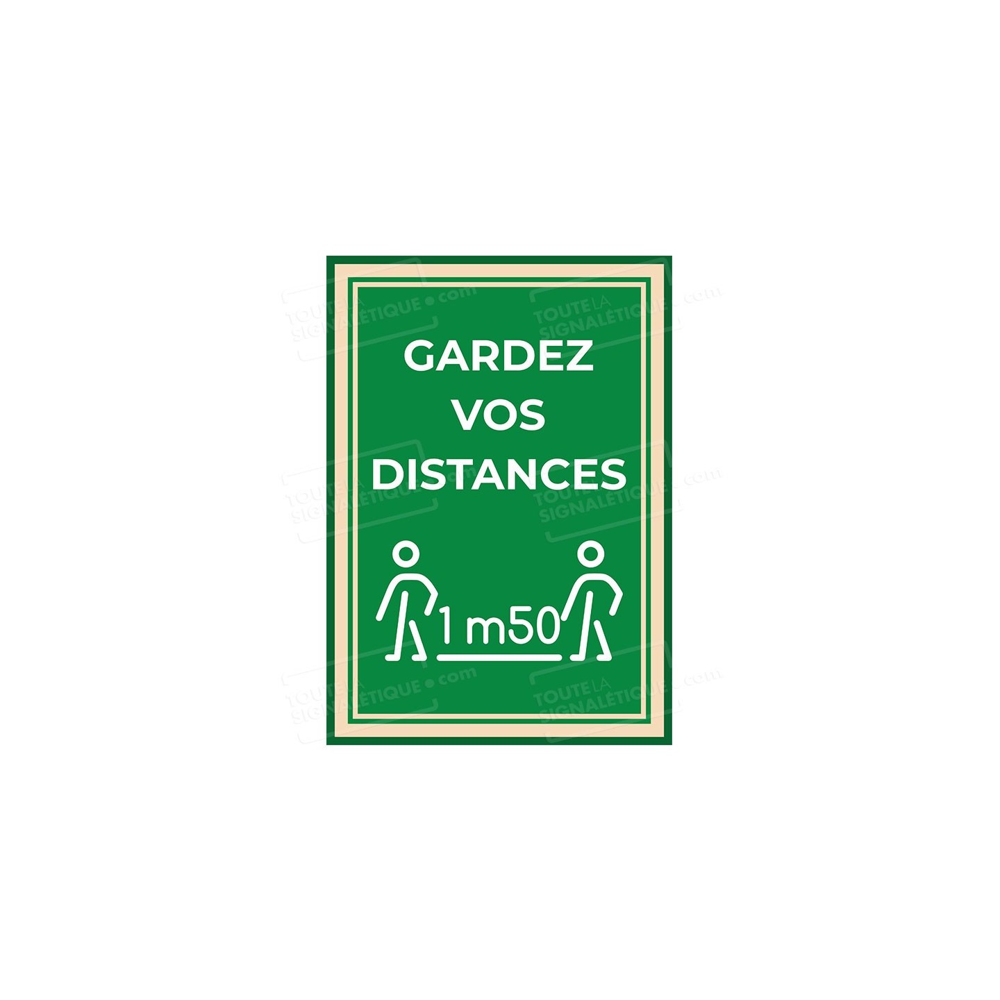 Panneau ou Autocollant " Gardez vos distances "  - Covid-19