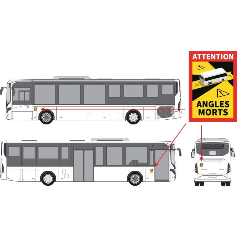 Sticker Angles morts pour bus , autocars