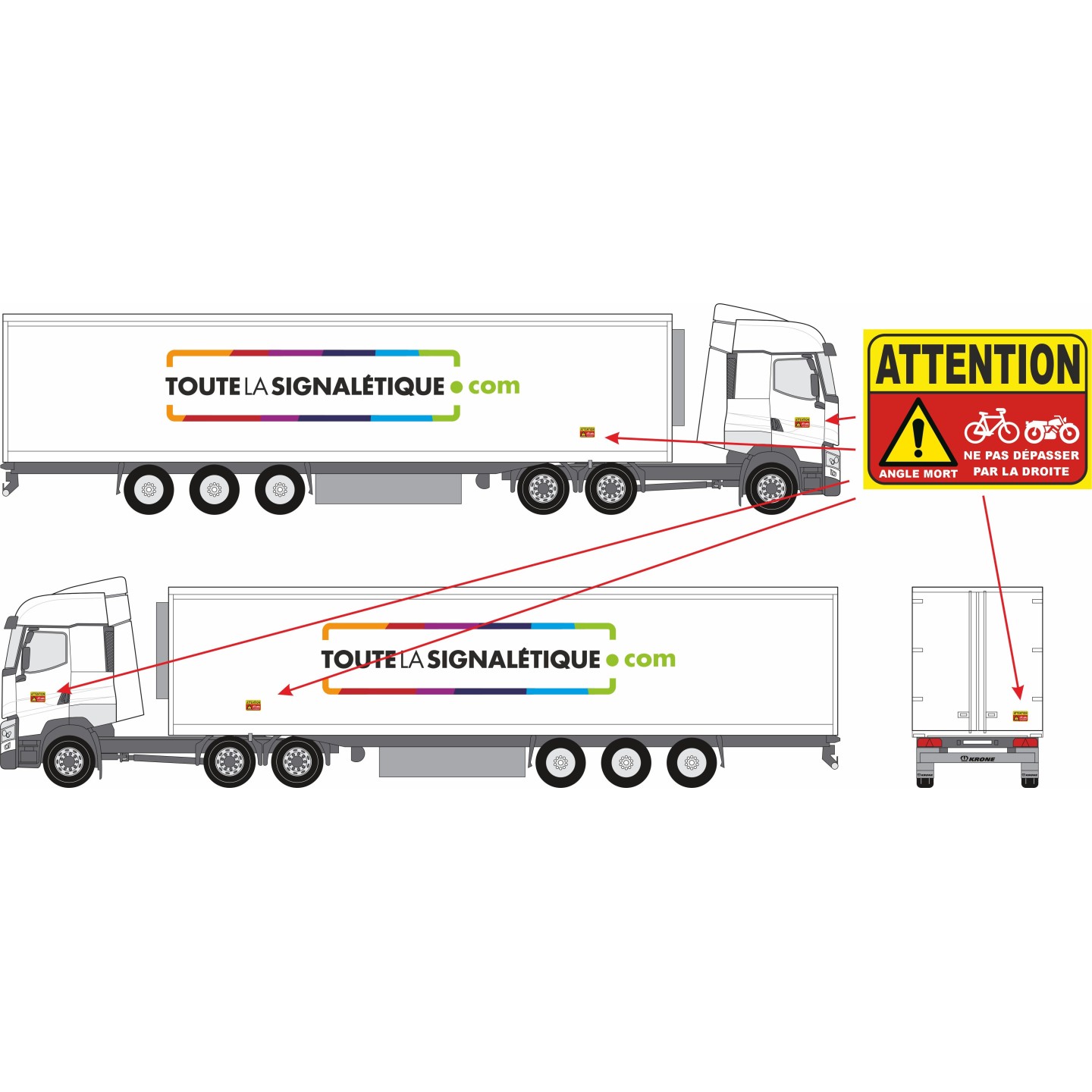 Sticker Angles morts pour bus , autocars