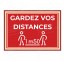 Panneau ou Autocollant " Gardez vos distances " - Covid-19