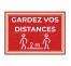 Panneau ou Autocollant " Gardez vos distances " - Covid-19