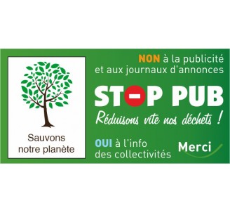 2 Autocollant STOP PUB PAS DE PUB MERCI boite aux lettres stickers