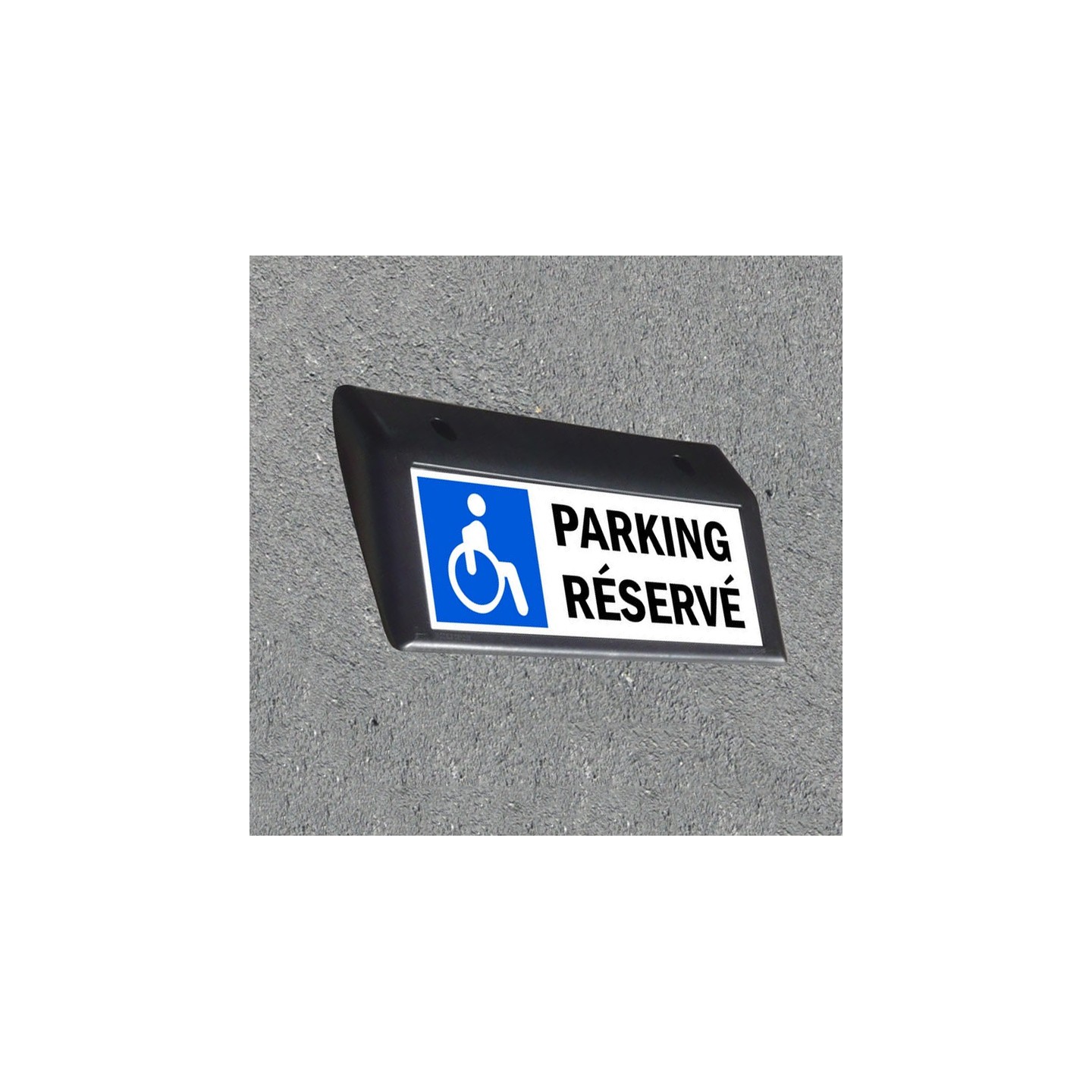 Plaque d'identification emplacement PMR pour parking