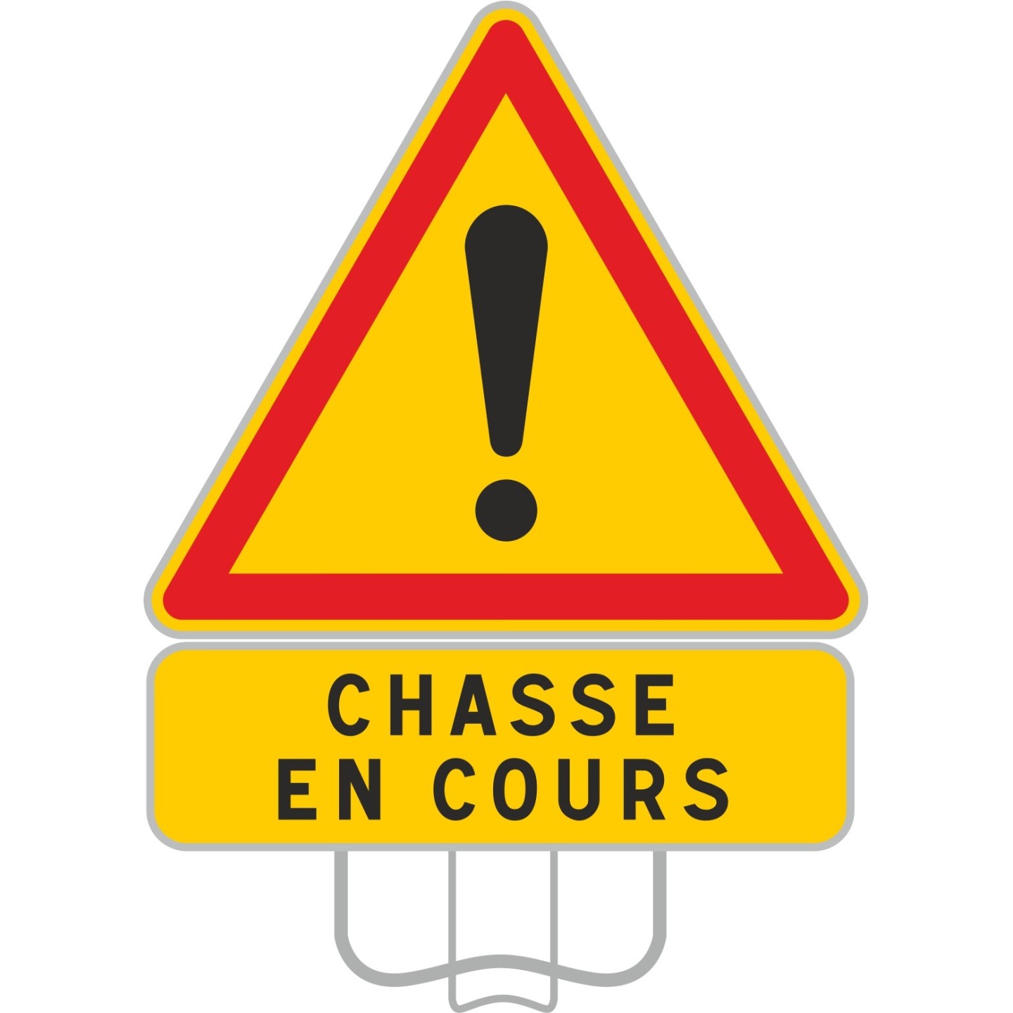 Panneau Attention "Chasse en cours"