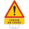 Panneau Attention "Chasse en cours"