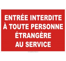 Panneau entrée interdite