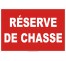 Panneau réserve de chasse