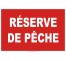 panneau réserve de pêche