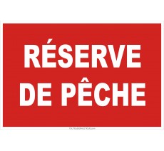 panneau réserve de pêche