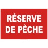 panneau réserve de pêche