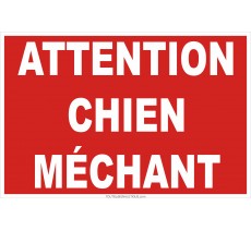 Panneau de sécurité Attention, chien méchant