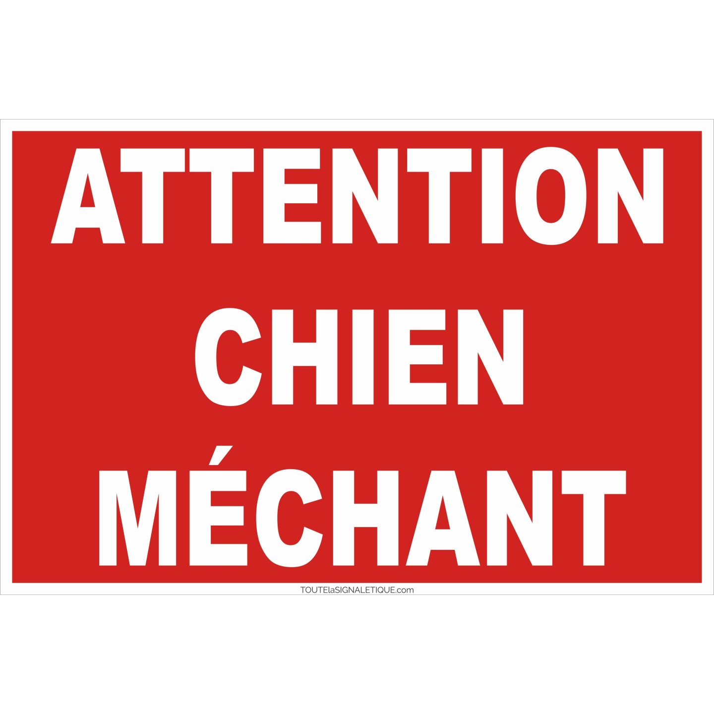 Panneau attention chien méchant