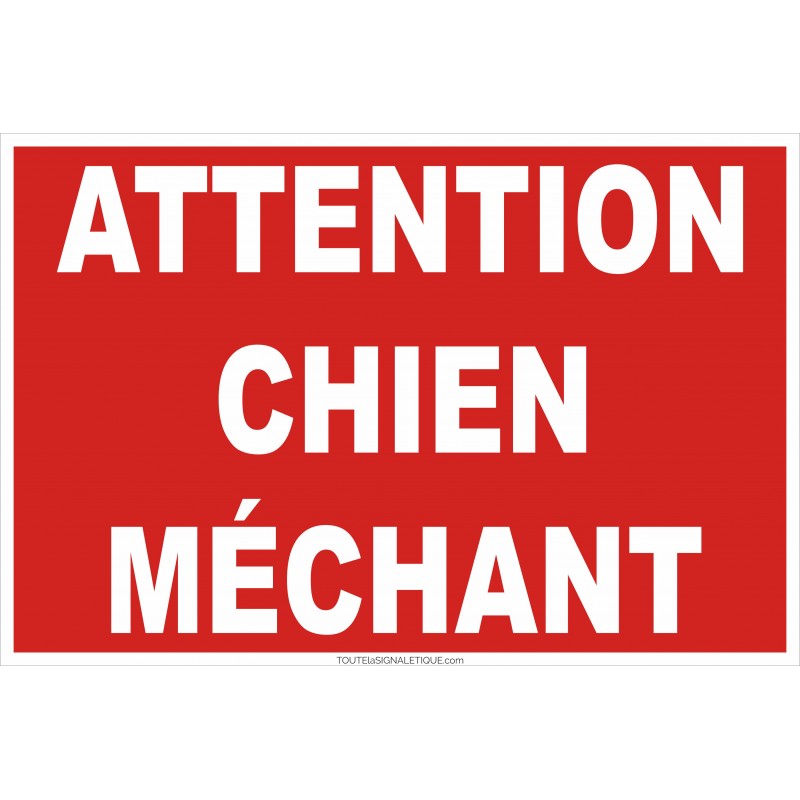 Panneau Attention au Chien