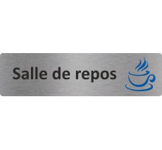 Plaque de porte en alu "salle de repos"