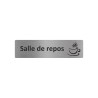 Plaque de porte en alu "salle de repos"