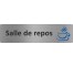 Plaque de porte en plexiglass "salle de repos"