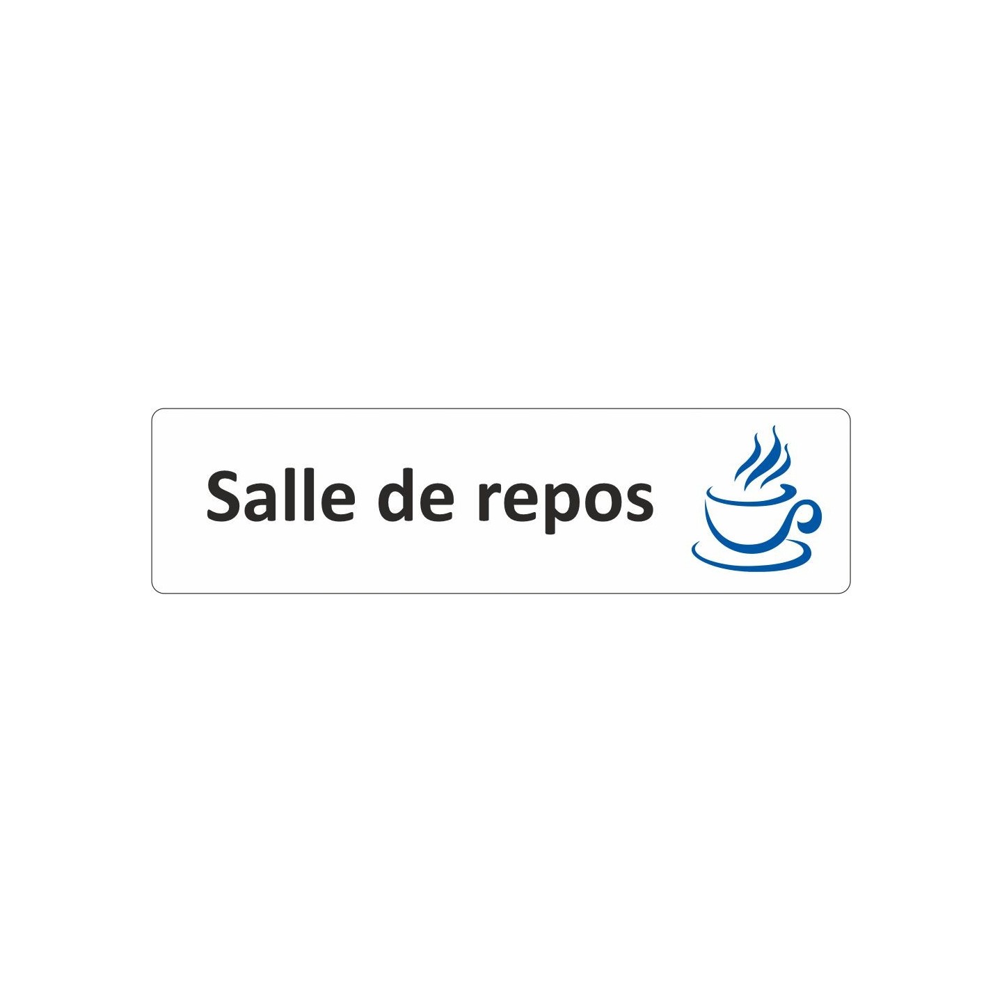 Plaque de porte en plexiglass "salle de repos"