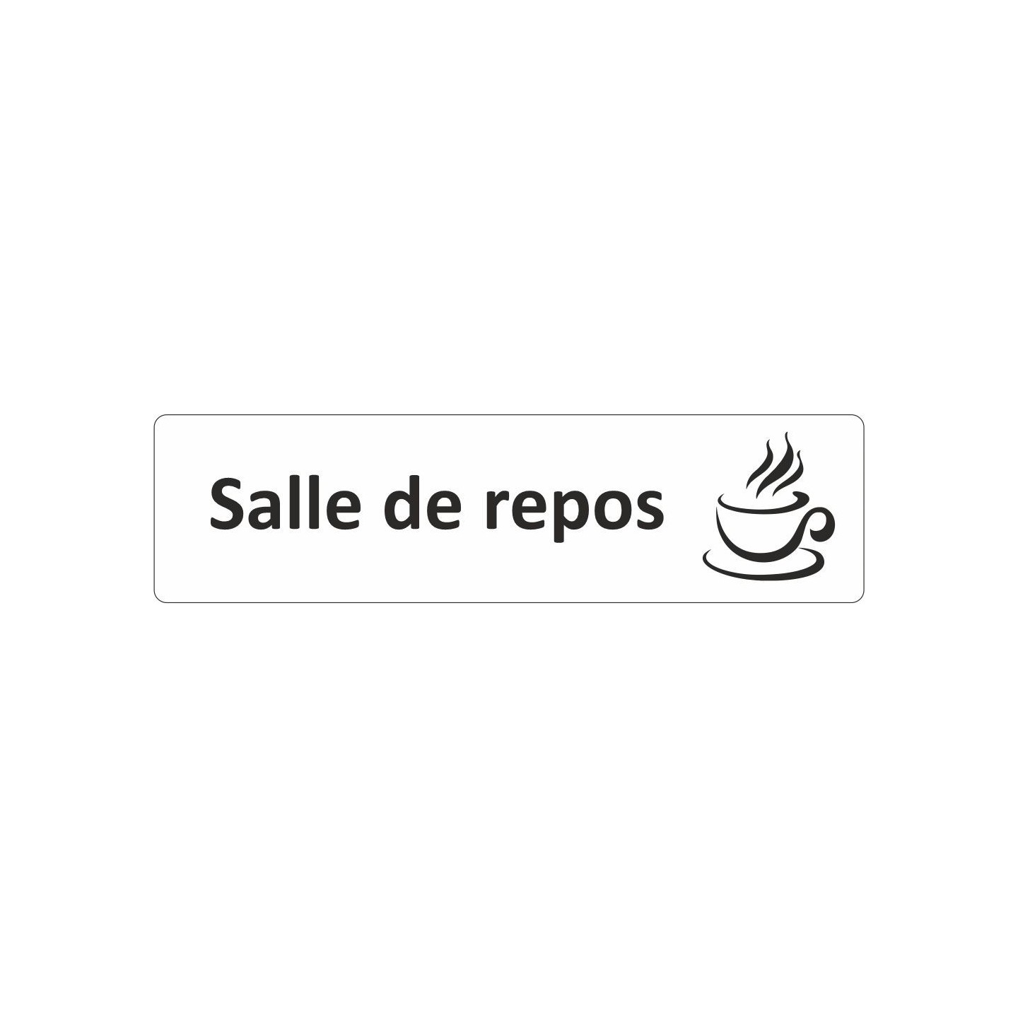 Plaque de porte en plexiglass "salle de repos"
