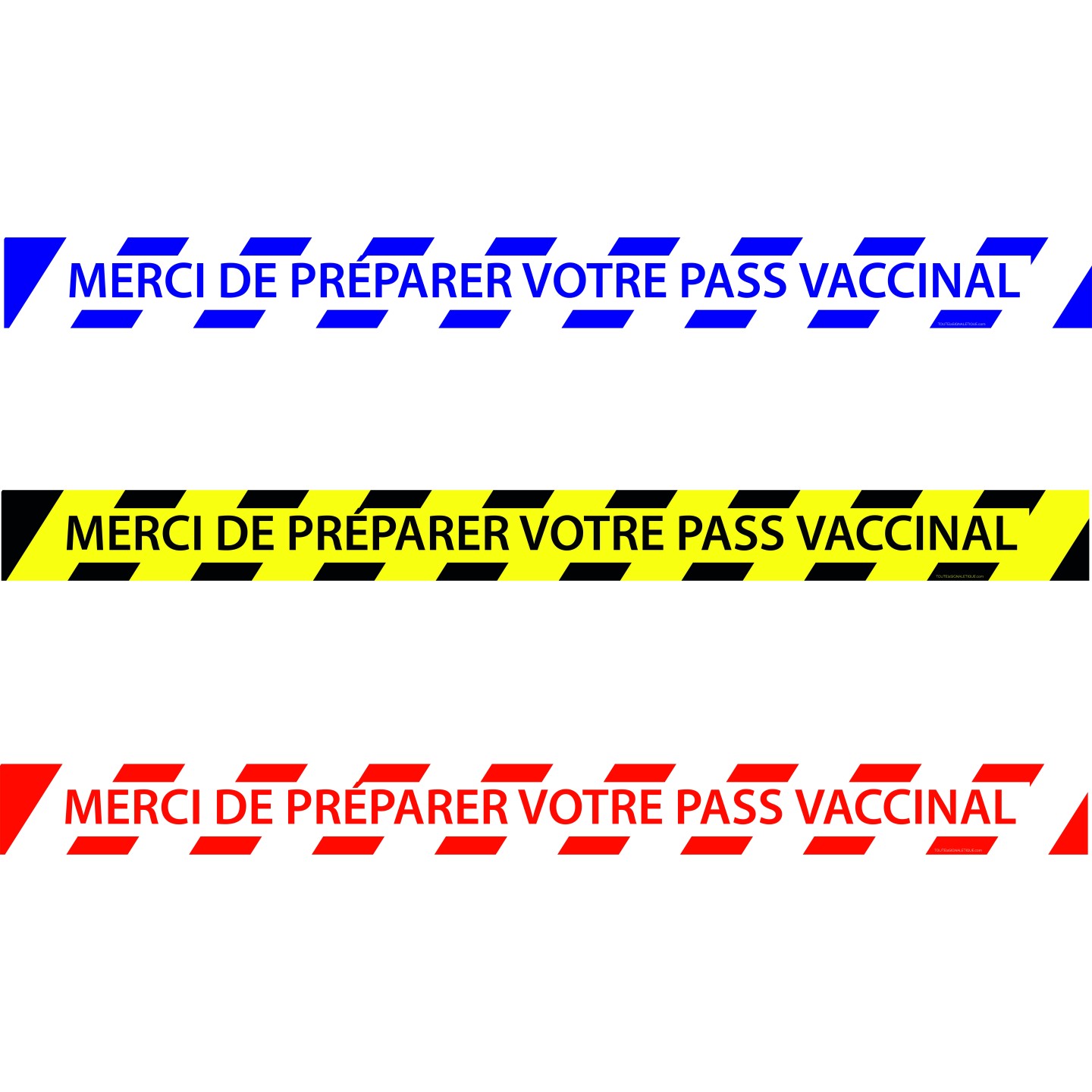 Bandes de sol PREPAREZ VOTRE PASS VACCINAL
