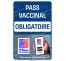 Panneau Pass Vaccinal Obligatoire