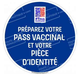 Autocollant pour le sol : Pass Vaccinal