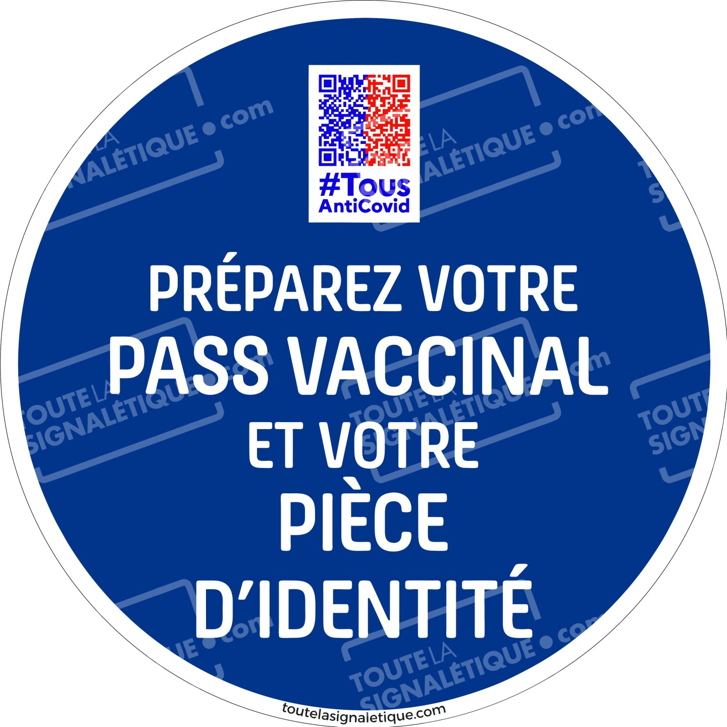 Autocollant pour le sol : Pass Vaccinal