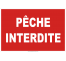 Panneau Pêche interdite