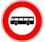 Panneau routier "Accès interdit aux transports en commun" B9f