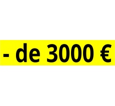 Cache plaque d'immatriculation "- de 3000€"