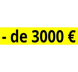 Cache plaque pour voiture " - de 3000 €"