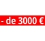 Cache plaque pour voiture " - de 3000 €" rouge