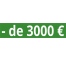 Cache plaque pour voiture " - de 3000 €" vert
