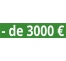 Cache plaque pour voiture " - de 3000 €" vert