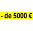 Cache plaque pour voiture " - 5000€" jaune