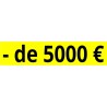 Cache plaque pour voiture " - 5000€" jaune