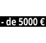 Cache plaque pour voiture " - 5000€" noir