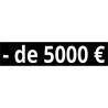 Cache plaque pour voiture " - 5000€" noir
