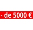 Cache plaque pour voiture " - 5000€" rouge