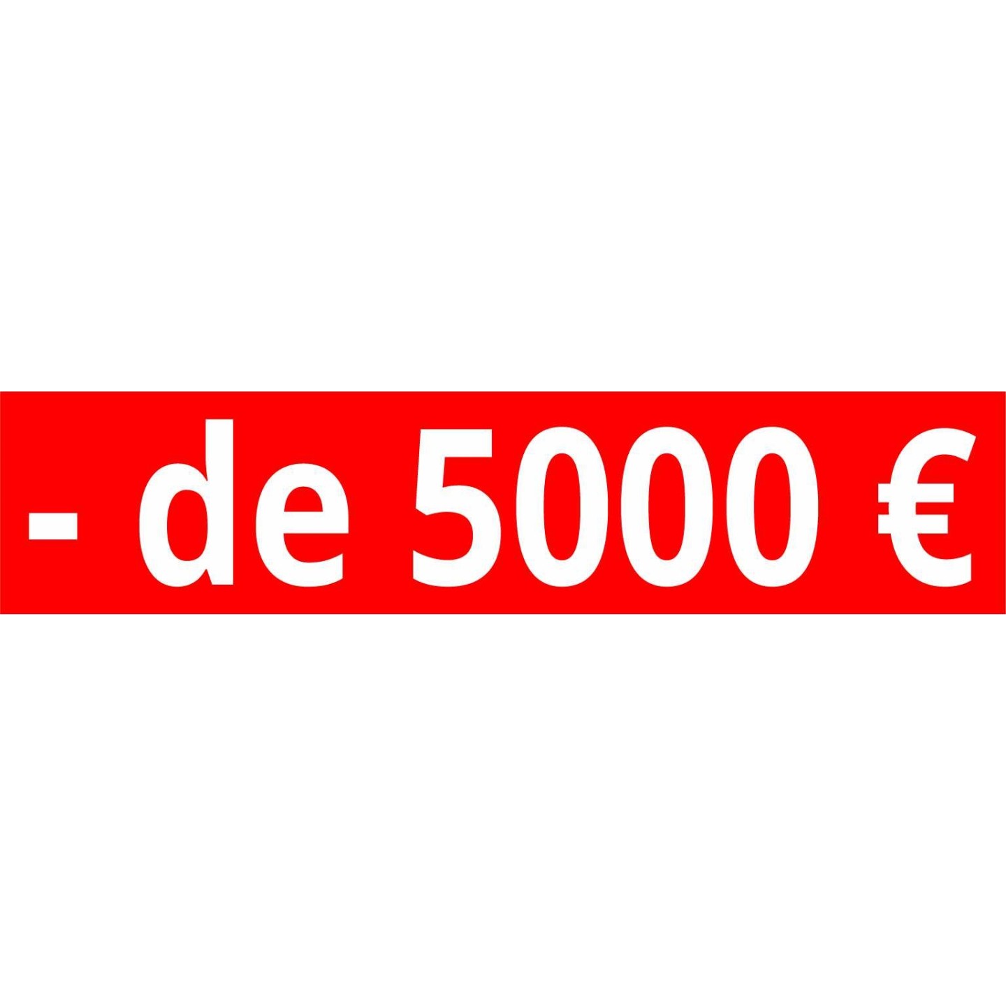 Cache plaque pour voiture " - 5000€" rouge