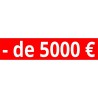Cache plaque pour voiture " - 5000€" rouge