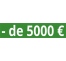 Cache plaque pour voiture " - 5000€" vert