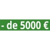 Cache plaque pour voiture " - 5000€" vert