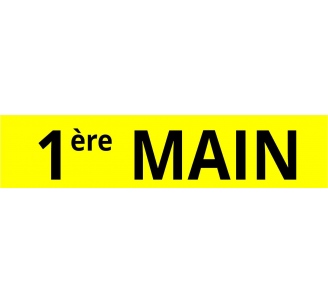 Cache plaque pour voiture " 1ère main " jaune