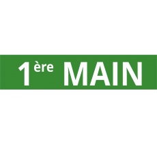 Cache plaque pour voiture " 1ère main " vert