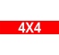 Cache plaque pour voiture " 4x4 " rouge