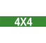 Cache plaque pour voiture " 4x4 "