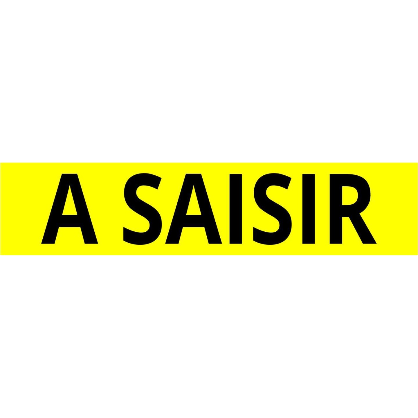 Cache plaque pour voiture " A saisir "
