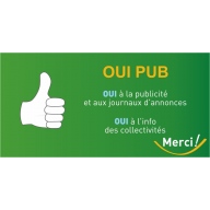 Etiquette OUI PUB pour boîte aux lettres